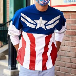 ❤️💙 Disney Captain America Spirit Jersey For Adults ❤️💙